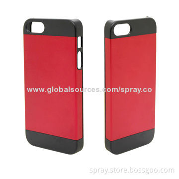 Amplim Alloy Premium Red Anodized Aluminum High-quality PC Slim Hard Cases for iPhone 5S/5